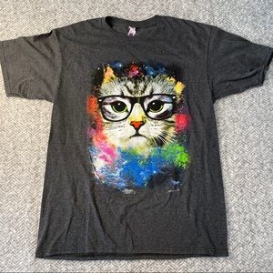 Hipster Cat Graphic Tee